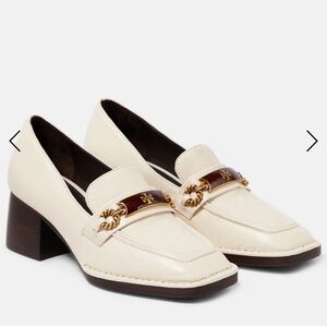 Tory Burch Cream and Brown Loafers